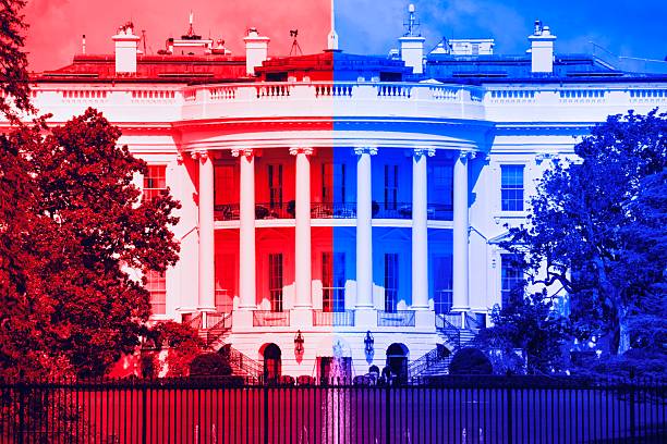 istock Abstract Presidential Debate US Capitol Building American flag design elements 2253182790