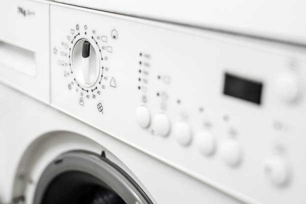 istock Close-up view of a modern washing machine control panel 2253185297
