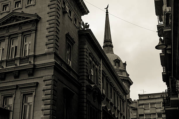 Buenos Aires, Argentina - Feb 4, 2018: Buildings near Plazoleta Ciriaco Ortiz - Buenos Aires, Argentina