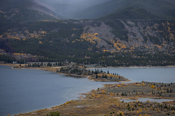 Twin Lakes near Leadville in the San Isabel National Forest in Colorado in the fall.