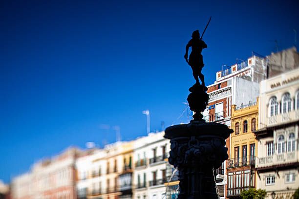 istock Seville Spain: Mercury Statue Fountain, San Francisco Square 2253190943