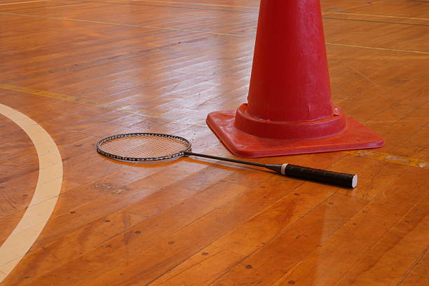 istock A red cone is next to a tennis racket 2253191307