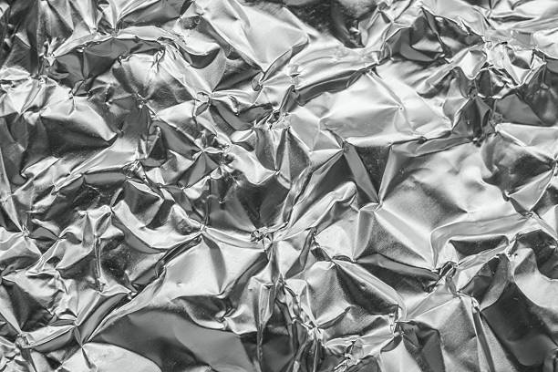istock Shiny metal silver gray foil leaf crumpled texture background 2253195240