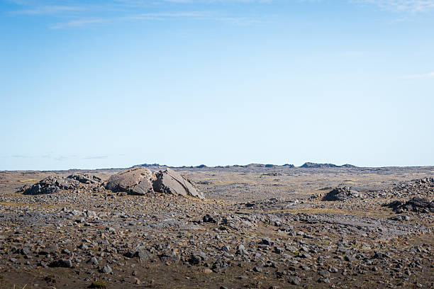 Volcanic moss covered rocky landscape in Iceland
