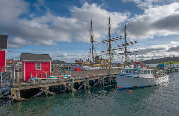 istock Moored Boats at the Lunenburg Dock 2253197308