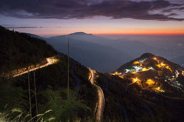 istock Zuluk Zig Zag Road Night Long Exposure with Light Trails 2253203192