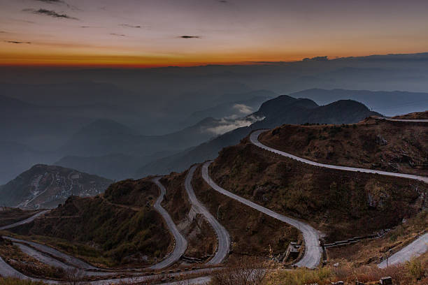 istock Zuluk Zig Zag Road at Sunset 2253203196