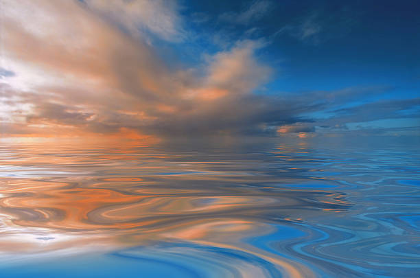 istock A quiet ocean blends with ominous clouds in soft harmony 2253215019