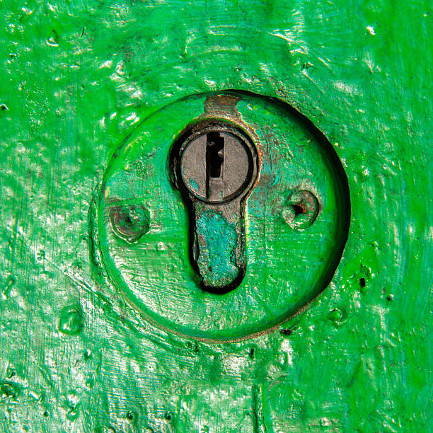 Door lock close-up
