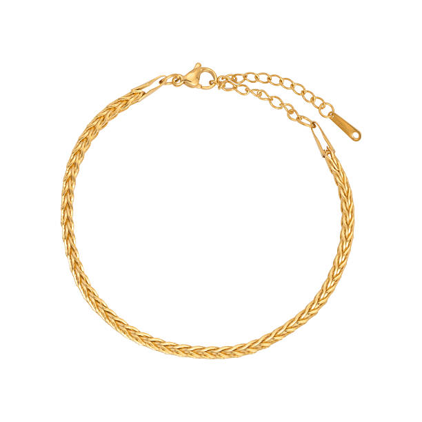 istock Gold Expensive Chain Round Shape Isolated on White Background. 2253223003