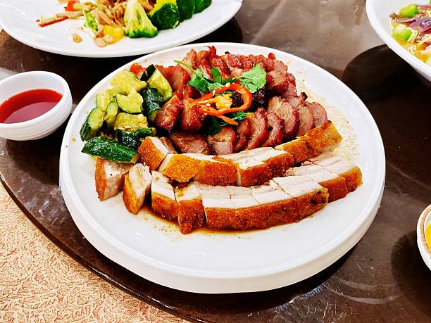 Roast Pork with crispy skin and Barbecue Pork