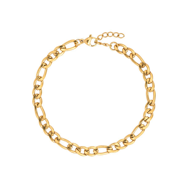 istock Gold Expensive Chain Round Shape Isolated on White Background. 2253223326