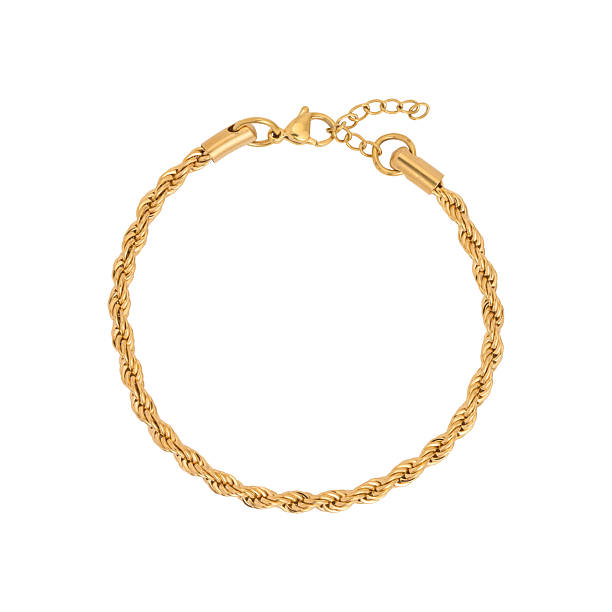 istock Gold Expensive Chain Round Shape Isolated on White Background. 2253223328