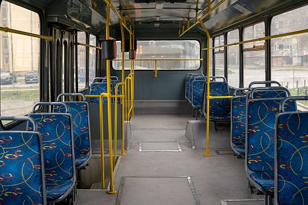 istock Empty City Bus Interior During Daytime Urban Transport 2253224204
