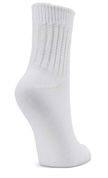 istock Winter Season Comfortable Long White Socks  On Isolated White Background Free Selection For Including Clipping Path, Dust Scratches Clean And Add Natural Shadow. 2253224330