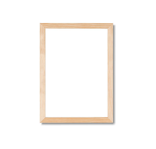 istock Wooden Wall Photo  frame Black  with blank white space Isolated on White Background .Cutout with Soft Shadow. 2253224711