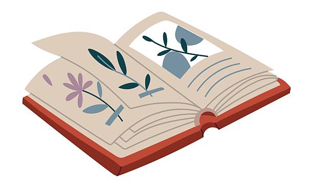 istock magical color book with potion recipes, dried flowers in a flat style. Suitable for use in projects related to fantasy, magic, witches and alchemy. Suitable for books, games and design.. Halloween 2253230410