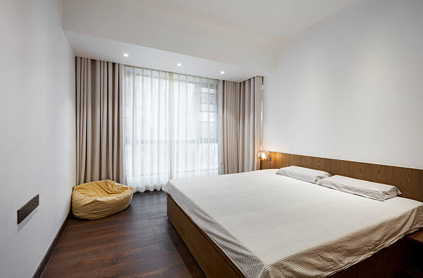 istock Minimalist style home interior, bedroom 2253235175
