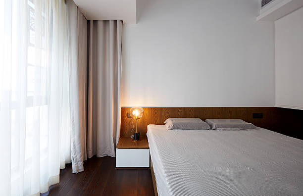 istock Minimalist style home interior, bedroom 2253235291