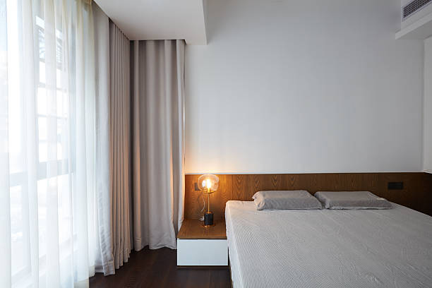 istock Minimalist style home interior, bedroom 2253235436