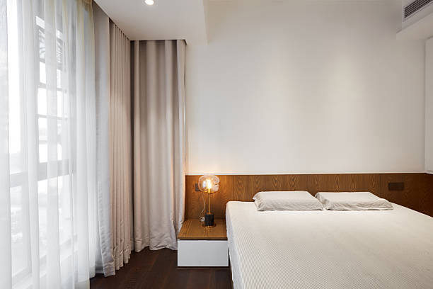istock Minimalist style home interior, bedroom 2253235439