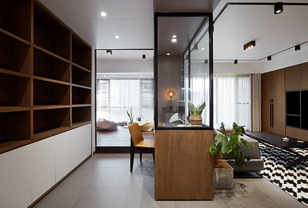 istock Minimalist style home interior, living room 2253235768