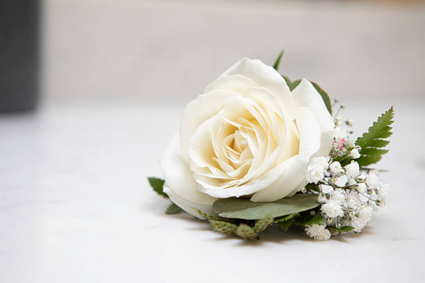 White floral arrangement, wedding centerpiece