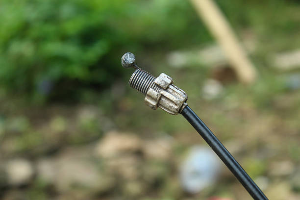Bicycle Brake Cable Detail with Barrel Adjuster