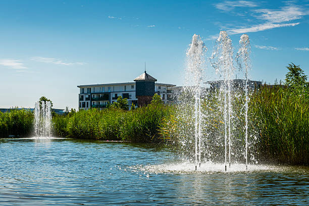 public park and fountain