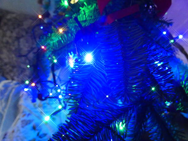 Christmas Ornaments and Elements 2025 Happy New Year Lights, Decoration, Holiday Background, lamp, glow, sparkle, seasons greetings, snow flakes, star