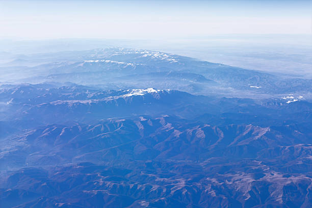 Extensive rugged range of Munella Mountain in northern Albania, showcasing slopes and snow-dusted peaks. Natural beauty of vital nature park wonderful view of Balkan range