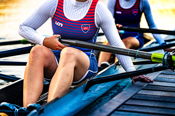 istock Women Rowers in Double Scull Training on Lake 2253254910