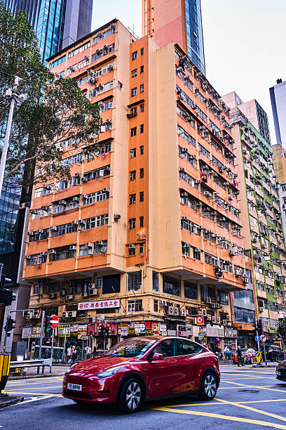 Rush hour at the financial district of Hong Kong