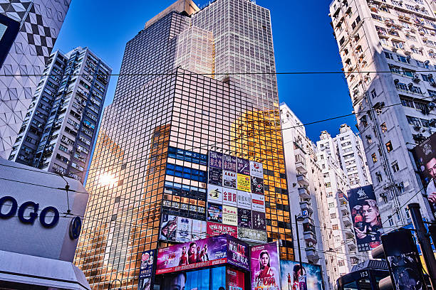 Rush hour at the financial district of Hong Kong