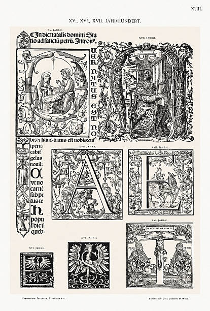 istock Antique decorative alphabet illustration  published in Vienna, 1897. 2253255865