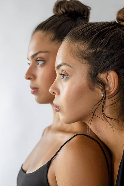 Close-Up Side View Of Thoughtful Mid Adult Woman