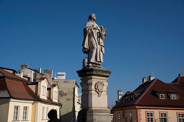 istock Charles Bridge and its statues, Prague, Czech Republic. 2253258011