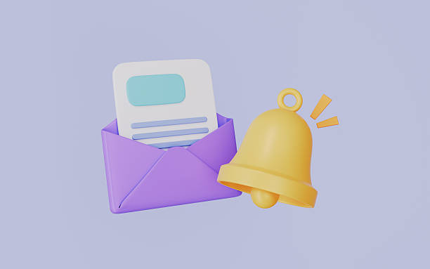 istock Envelope and bell notification, Notification and alerts, Notification of new message 2253258855
