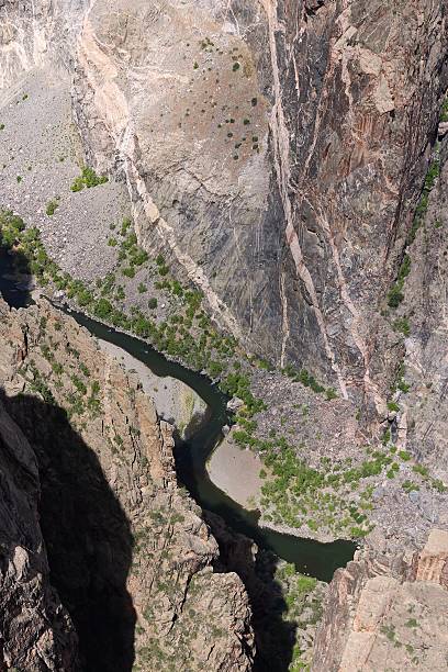 Black Canyon of the Gunnison National Park in Colorado, USA. 600 meters deep gorge.