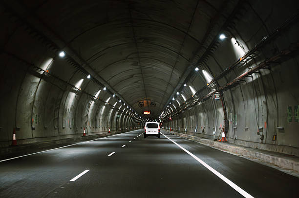 istock Highway Tunnel with Van Seen from Behind 2253260744