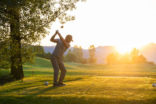 istock Mature Caucasian Golfer Enjoying Swing on Sunny Course 2253260802