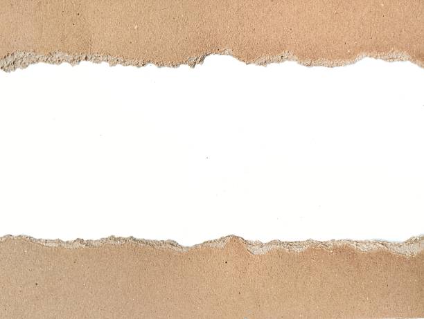 istock Horizontal ripped brown kraft paper border over white background 2253261064