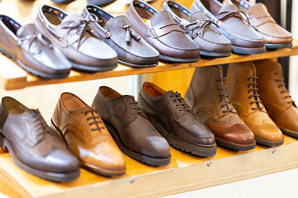 istock Leather shoes on the counter 2253264203