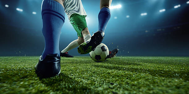 istock Rapid football transition with explosive leg movement 2253268314