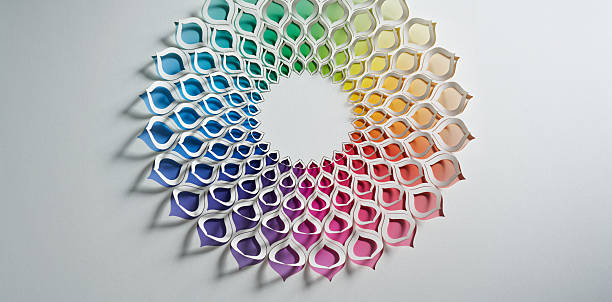 istock Colorful Geometric Paper Cut Mandala Ring With Radial Gradient Design 2253270090