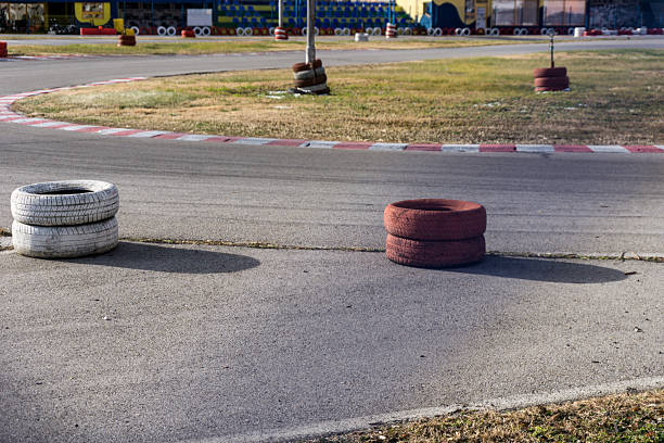 Details from asphalt  speed track