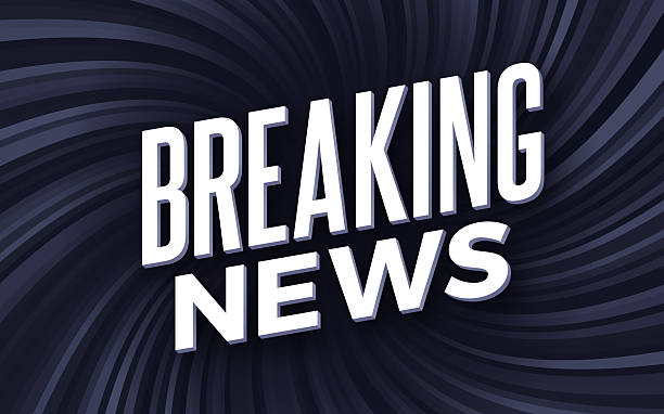 Breaking news black and white swirl vintage retro news media background.