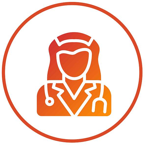 Vector Design Lady Doctor Icon Style