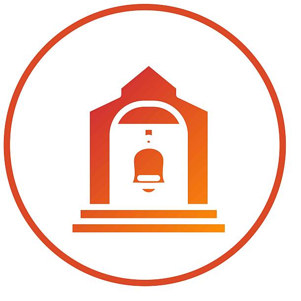 Vector Design Bell Tower Icon Style