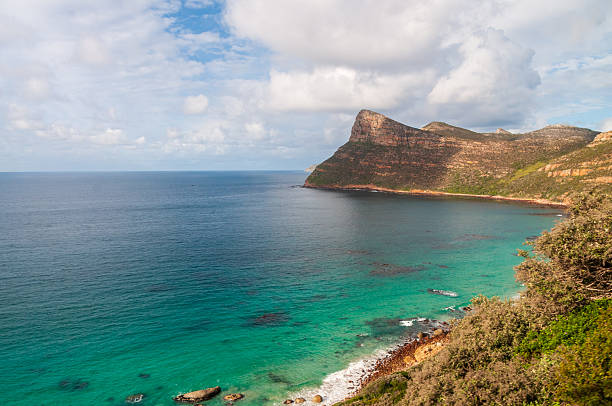 Landscape shot showing the rugged coastline near Cape of Good Hope in South Africa.